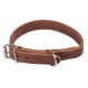 COLLIER CUIR GRAS DOUBLE 2,2 cm x 47 cm
