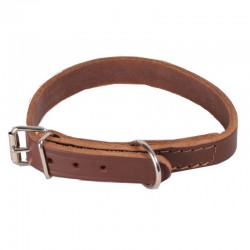 COLLIER CUIR GRAS DOUBLE 2,2 cm x 47 cm