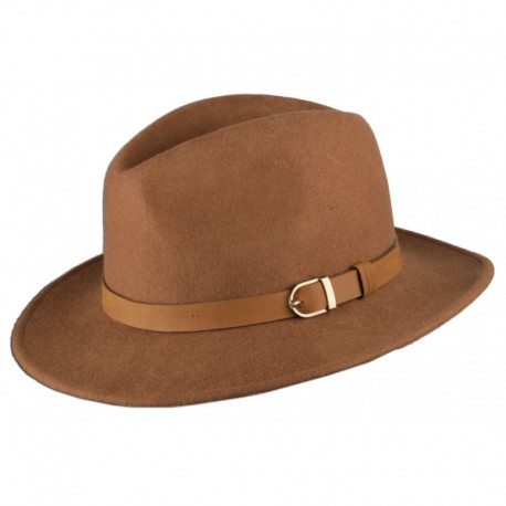 CHAPEAU LAINE SOMLYS MARRON CLAIR