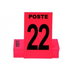 JEU DE 24 CARTES/PANNEAUX DE POSTE ROUGE + 3 NEUTRES ROUGE