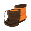 TOUR DE COU REVERSIBLE ORANGE/MARRON