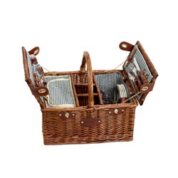 PANIER PIQUE NIQUE SAINT GERMAIN - VICHY VERT - 4 PERSONNES