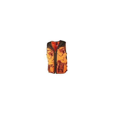 GILET CAMO ORANGE/MARRON