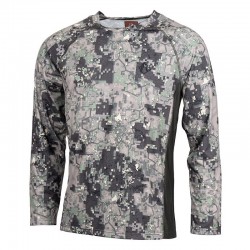 T-SHIRT MANCHES LONGUES STRETCH DIGITAL VERT (PIXEL)