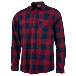 CHEMISE A CARREAUX EN COTON ROUGE STYLE SCANDINAVE SOMLYS