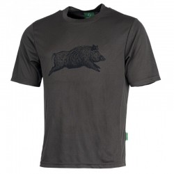 T-SHIRT DE CHASSE VERT SANGLIER