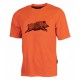 TEE- SHIRT DE CHASSE SANGLIER ORANGE FEMME