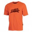 TEE- SHIRT DE CHASSE SANGLIER ORANGE FEMME
