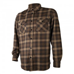 CHEMISE POLAIRE MARRON CARREAUX SOMLYS