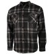 CHEMISE POLAIRE CHAUDE A CARREAUX NOIRE TREELAND