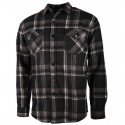 CHEMISE POLAIRE CHAUDE A CARREAUX NOIRE TREELAND