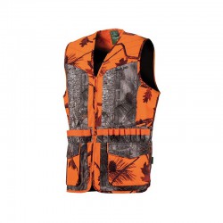 GILET DE CHASSE LEGER CAMI ORANGE/FOREST CALIBRE 20 TREELAND