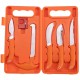 MALLETE DE DECOUPE GIBIER 6 PIECES -5 COUTEAUX/1 AFFUTEUR