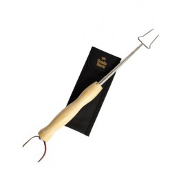 BROCHETTE TELESCOPIQUE MANCHE EN BOIS ET SAC