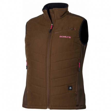 GILET CHAUFFANT MARRON FEMME SOMLYS