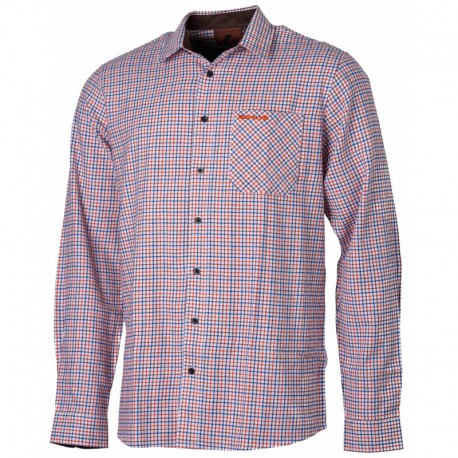 CHEMISE 100% COTON ORANGE BLEU SOMLYS