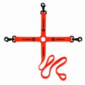 LAISSE ACCOUPLE ORANGE POUR 3 CHIENS