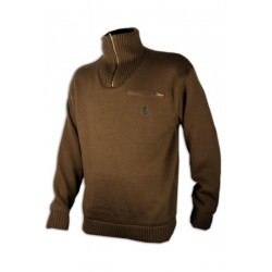 PULL SOMLYS COL ZIP BRUN
