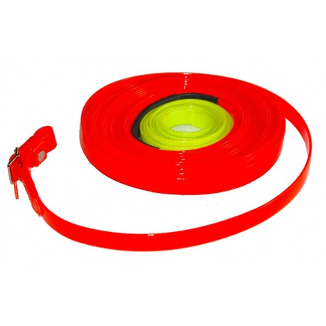 LONGE BIOTHANE 10M REFLECHISSANTE FLUO ORANGE/JAUNE